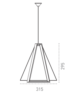 Lampada a sospensione piramide